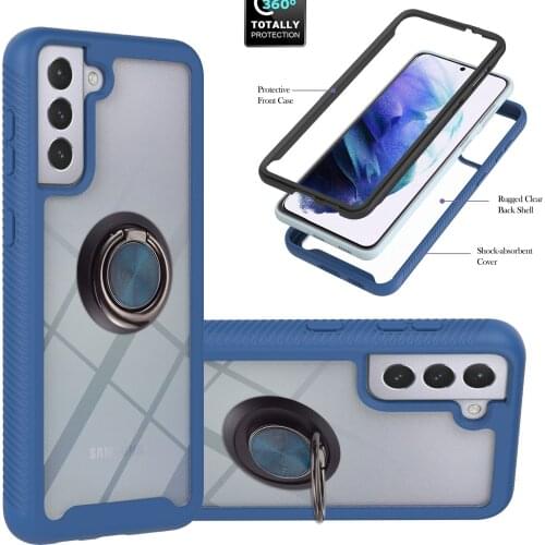 For Samsung Galaxy S21 Plus Case Hard PC HD Transparent With Ring protective back Cover Case for Samsung S20 FE S21FE Note 20