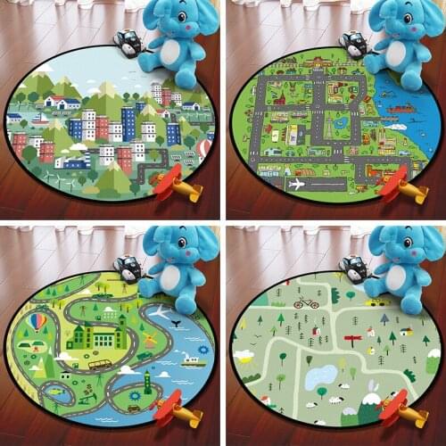 Europe Type Kids Game Round Carpets For Living Room Bedroom Area Rugs Children Room Carpet Computer Floor Mat Chair Cloakroom