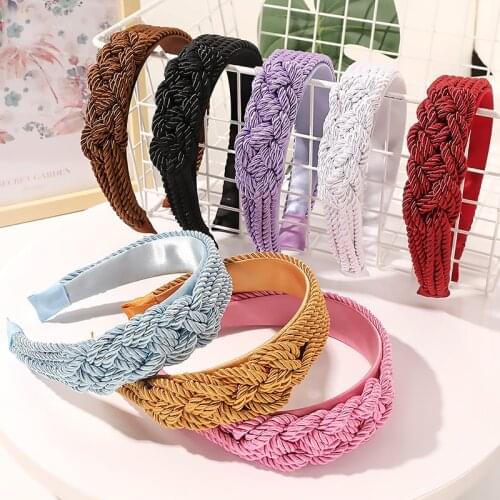 Women Girls Rope Braided Hairband Headband Adult Hair Accessories