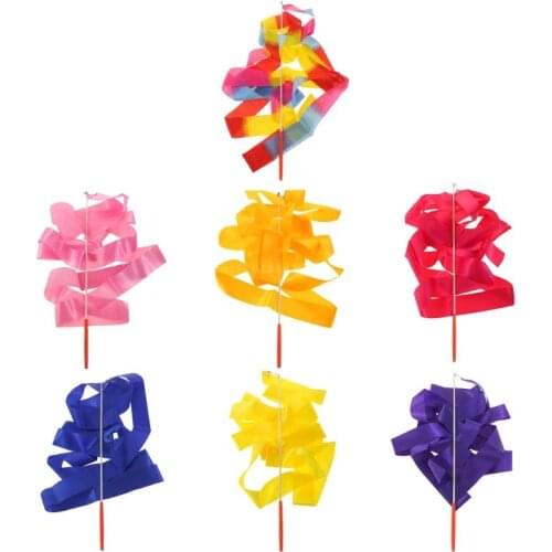GXMF Dance Ribbon Gym Rhythmic Gymnastics Art Gymnastic Ballet Streamer Twirling Rod