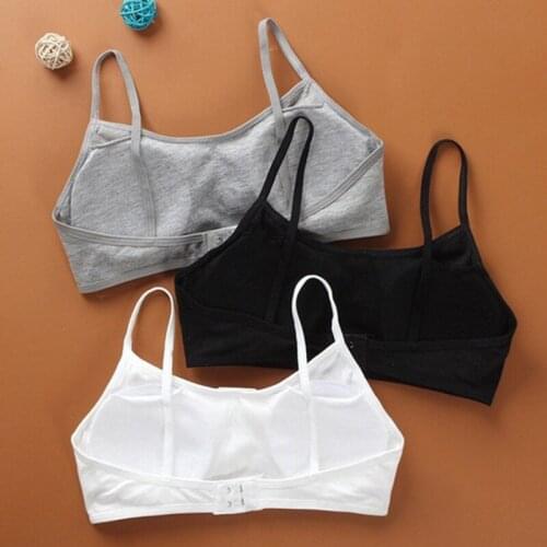 Girls Cotton Tube Top Underwear Student Girl Bra No Steel Ring Thin Bra Sports Underwear Vest Teen Underwear Training Bra