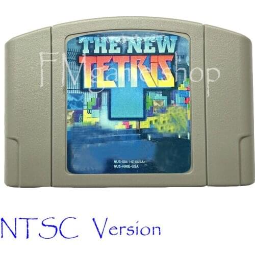 The New Tetris Memory card Game Cartridge for 64 bit USA NTSC Version Video Game Console Card vita Mortal