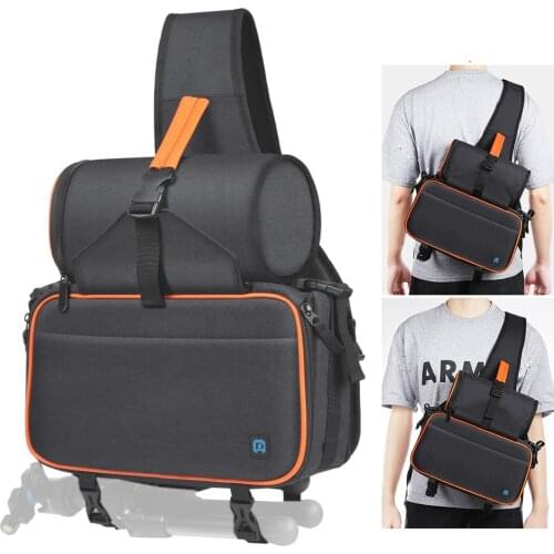 Nylon Triangle Style Shoulder Bag Backpack with Removable Lens Bag for Nikon Sony Samsung DSLR Cameras Photography Accessories