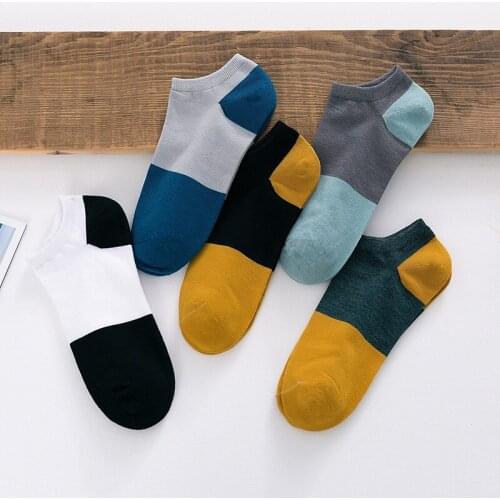 5 Pairs socks Man woman Breathable Sports socks Solid Color Boat Comfortable Cotton Ankle Socks Wholesale socks
