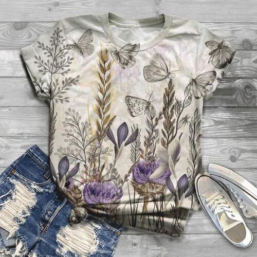 2021 new cool fashion mens and womens T-shirt butterfly printing 3d T-shirt summer short-sleeved T-shirt male T-shirt S-6XL