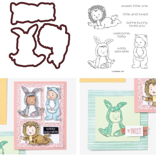 New Arrival 2021 WILDLY ADORABLE Stamp Scrapbook Dariy Decoration Stencil Embossing Template Diy Greeting Card Make Albums