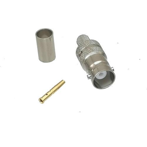 BNC female jack crimp for RG8X LMR240 CABLE connector straight RG-8X