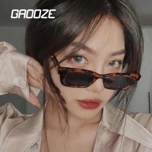 GAOOZE 2021 Sexy Retro Rectangle Sunglasses Women Car Driving Sun Glasses Decorative Shades for Men Ladies Zonnebril Dames YJ045