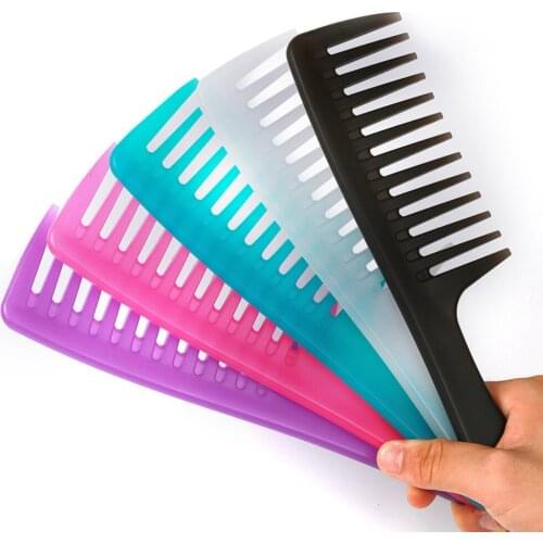 Hairdressing Comb Anti-static Large Wide Tooth Comb Heat Resistant Woman Wet Detangle Curly Hair Brushes Salon Styling Tools