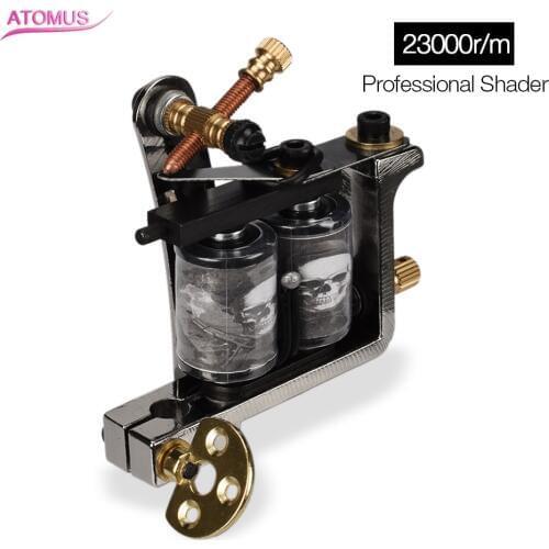ATOMUS Professional Coils Tattoo Machine 10 Wraps Coil Tattoo Gun Machine For Liner Shader Tattoos Instrument Tattooing Device