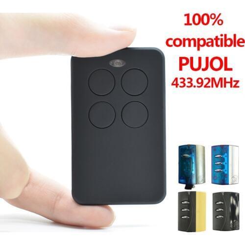 PUJOL Rolling Code 433MHz Garage Door Remote Control Compatible With PUJOL MARTE, P215, TWIN, VARIO Garage Control Opener