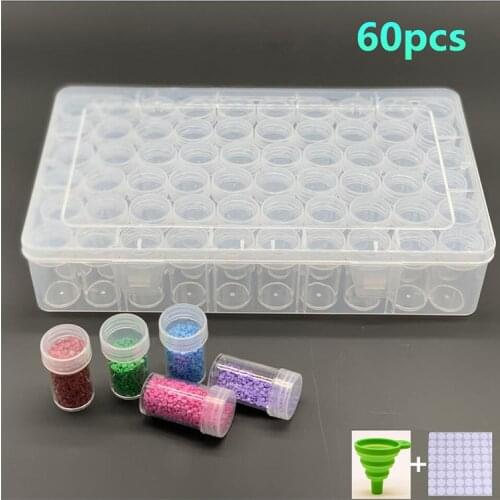 New Sale 60/64 Grid Removable Diamond Painting Accessories Diamond Embroidery Box Mosaic Kit Household Storage Box