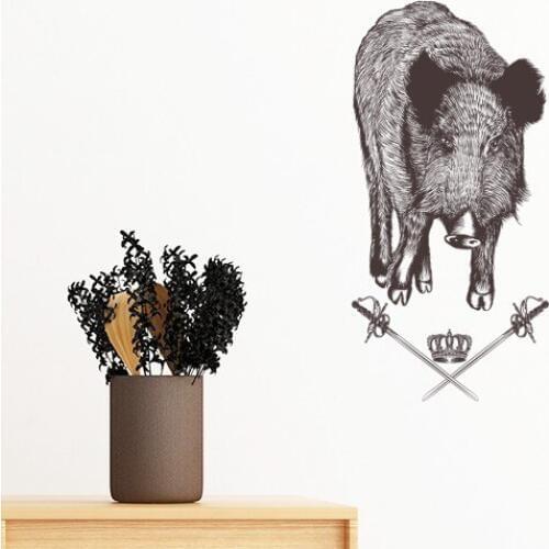 Black white Pekingese Dog Cat Bear Pet Animal Removable Wall Sticker Art Decals Mural DIY Wallpaper for Room Decal