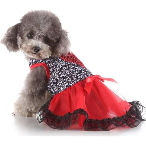 Dog Princess Dresses Pet Summer Cat Thin Clothes with Bow Small Medium Puppy Girl Costumes for Birthday Party Daily Life Travel
