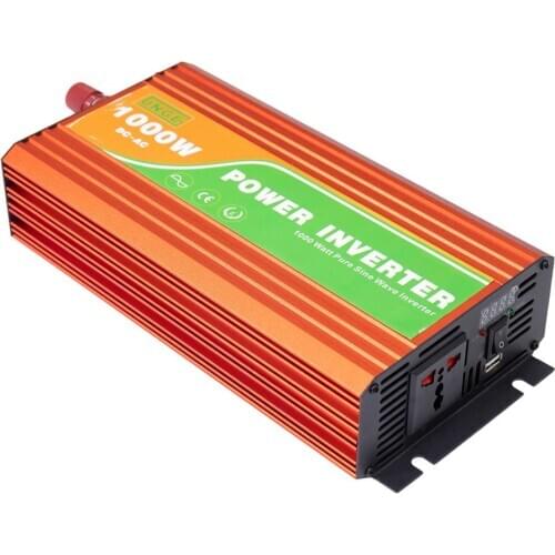 Solar Inverter 1000 watt Inverter 12v 220v Pure Sine Wave Power Inverter 2000w Peak DC AC Inverter