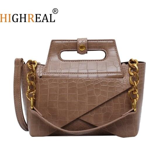 Women Bags Fashion Baguette Hand Bags Quality Luxury Handbags Leather Chain Shoulder Bags Crocodile Pattern Totes Bolsas