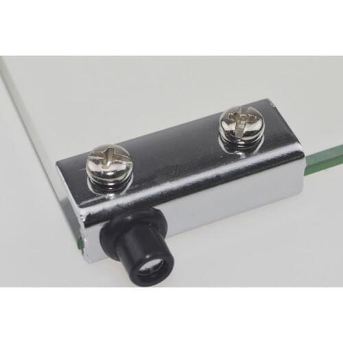 2PCs Glass Door Pivot Hinge Cabinet Doors Wardrobe TV Cabinets Bookcases Clamp Clip Silver Glass Hinges For Cabinet Cupboard New