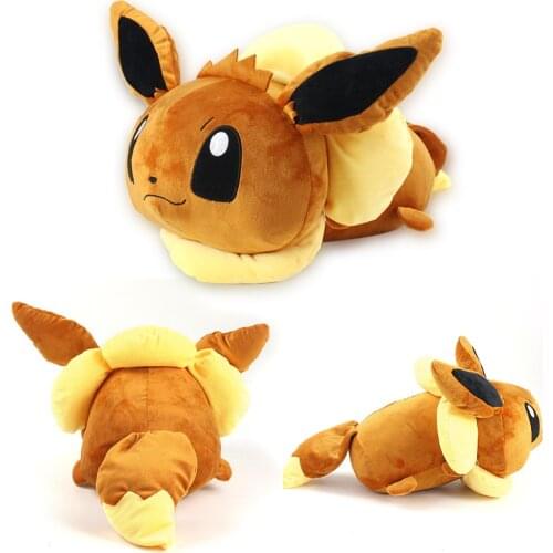 25*50cm Eevee Plush Toy Anime Brinquedos Cute Stuffed Doll for Children Soft Plush Pillow