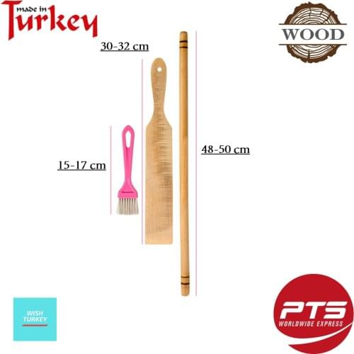 3pcs/set Turkish Kitchen Gadget Set for Baking Gozleme Manti Ravioli Pizza Baklava Cooking Tool Set Wood Utensils Eco-Friendly
