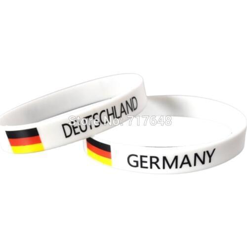 300pcs Germany Deutschland wristband silicone bracelets free shipping by FEDEX