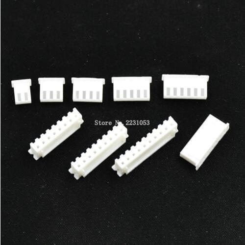 50PCS XH2.54 Connector 2.54mm Pitch Plastic Shell Housing 2P 3P 4P 5P 6P 7P 8P 9P 10Pin Electrical wire Connector Terminal Plug