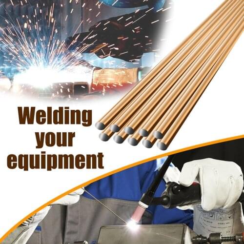 10pcs Carbon Steel Argon Arc Welding Rods Electrodes Easy Melt Weld Bars Cored Wire for Soldering Air-Conditioning Refrigerator