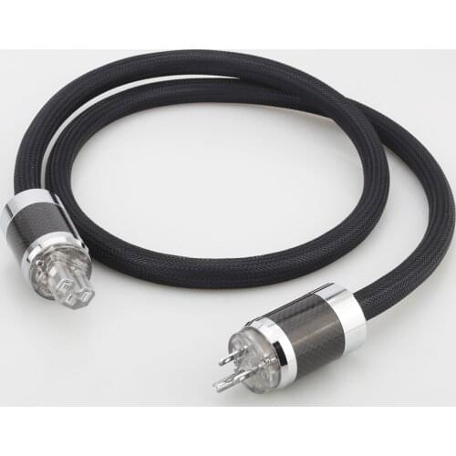 Audiocrast P101 DW18 Hi-End OFC power cable with Carbon fiber Rhodium plated AC US power plug audio power cord cable