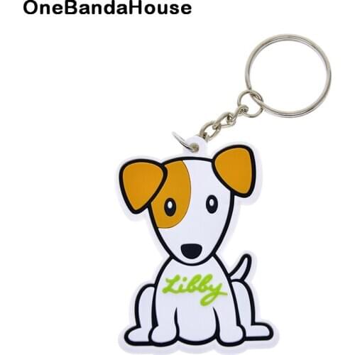 OneBandaHouse Custom Logo Animal Shaped 2D Soft PVC Keychain