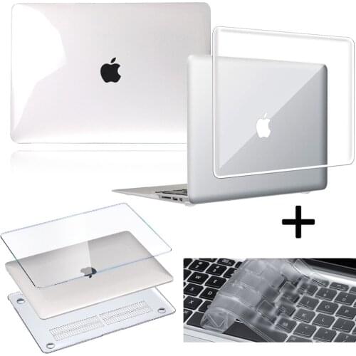 Laptop Case for Apple MacBook Pro 13/15/16" /MacBook Air 13/11/Macbook 12/White A1342 Transparent Hard Shell +Keyboard Cover