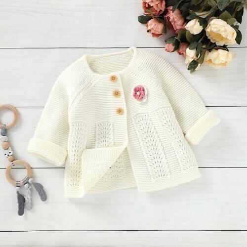 Baby Sweaters Newborn Bebes Jackets for Infant Kids Girls Knitwear Tops Autumn Winter Warm Knitted Childrens Sweaters Cardigans