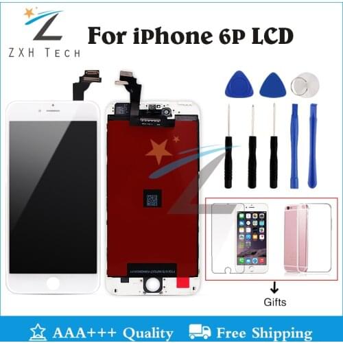 Display For iPhone 6 plus LCD Grade AAA++ LCD Digitizer Complete Touch Screen with Assembly Replacement Free Ship with Gifts