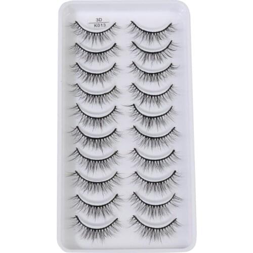 10 Pairs Faux 3D Mink Hair False Eyelashes Handmade Fluffy Long Lashes Nature Long Eye Makeup Tools Eye Lashes