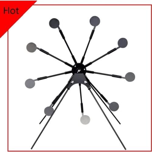 Ferris Wheel Shooting Target with 9 Targets Resetting Shooting Practice Stand Steel Target For Rifle Airsoft Pistols Paintball