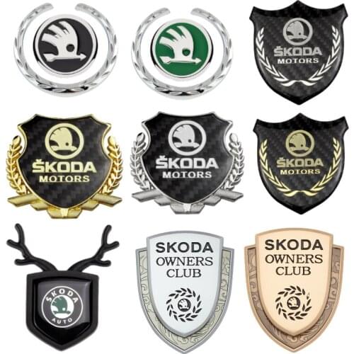 Car Window Sticker Trunk Badge for Skoda Logo Kodiaq Rapid Yeti Octavia 3 Fabia Superb 2 Kodiak Citigo Felicia Karoq Kamiq Scala