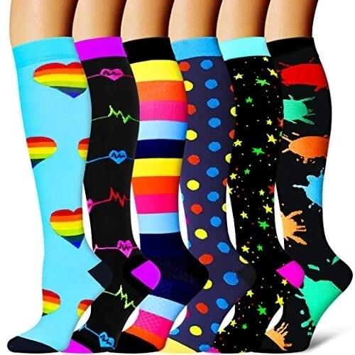 New Compression Socks 20-30mmHg For Women And Men Running Sport Socks Pregnant Nurse Edema Travel Cycling Compression Socks