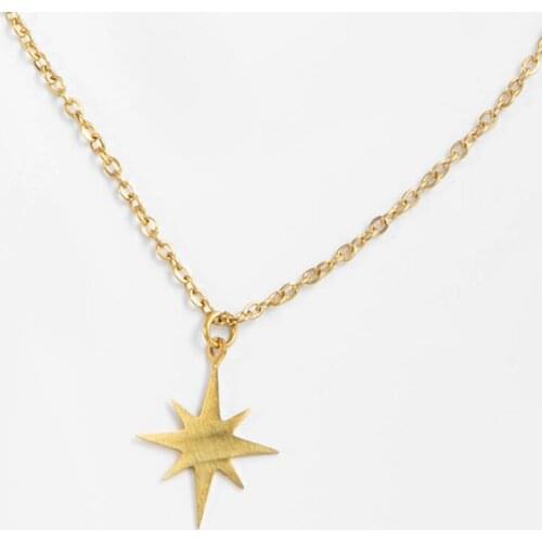 ZKCEENIER Spring 2020 New Star Pendant Stainless Steel Necklace Female European and American High-end Exquisite Luxury Chain