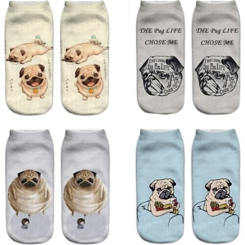 SLMVIAN Arrival New 3D Printing Lovely Dog Socks Brand Sock Fashion Unisex Socks Funny Low Ankle