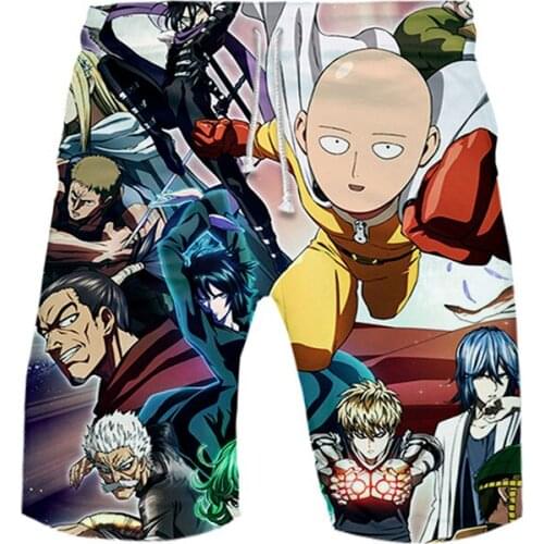 One Punch Man Hero Saitama Oppai New 3D Board Shorts Summer Quick Dry Beach Swiming Shorts Men Brand Short Pants Beach clothes