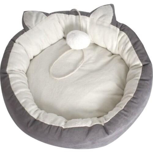 Pet Dog Cat Warm Bed Winter Lovely Cat Ear Sleep Mat Sofa Soft Material Pet Nest Chihuahua Doghouse For Puppy Kitten Accessories