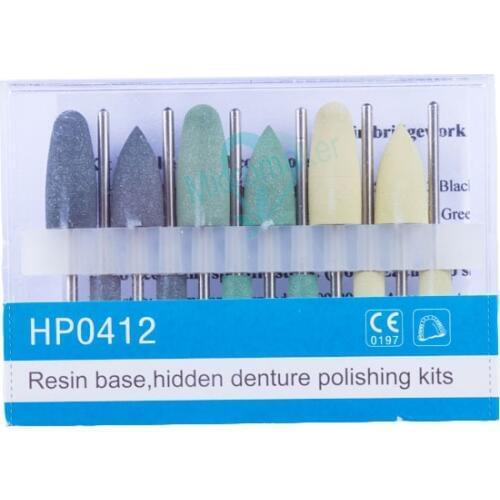 12pcs Dental Equipment Grinding Head Silicone Polishers Drills Dental Low Speed Grinding Heads Teeth Polishing & Smoothing Tool