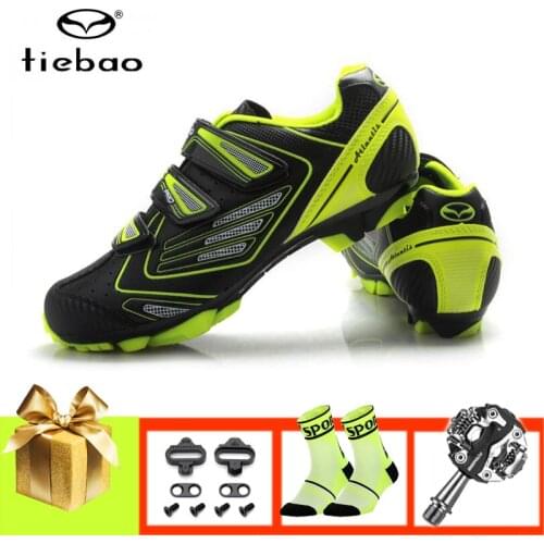 Tiebao cycling shoes men women sapatilha ciclismo mtb SPD pedals breathable mountain bike shoes outdoor self-locking mtb sneaker