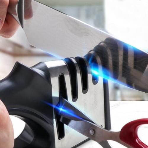 Knife Sharpener 4 in1 Kitchen Knives Grinder Diamond Ceramic Stone Professional New 4 Stages Sharpener Tools For Scissors Knife