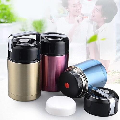 Double Stainless Steel Vaccum Thermal Lunch Box, 800ml/ 1000ml, Insulated Bento Box/Food Container Cold Preservation Bottle