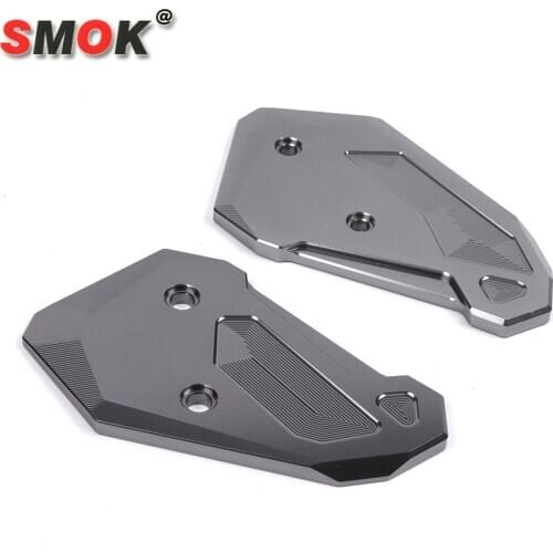 SMOK Motorcycle CNC Aluminum Alloy Foot Rests Footrest Pedal Guard Protector Cover For Yamaha MT07 MT 07 FZ07 MT-07 2014-2017