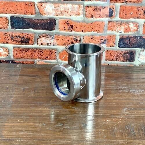 Clamp 6" Hight Quality Sight Glass Tee 6" x 6" Glass 3"Union Process View Sight Glass SS304