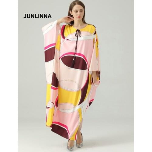 Women Loose Dress Pullover Batwing Sleeve Printing Dresses 2021 Fashion New Knitted Robe Casual Dress