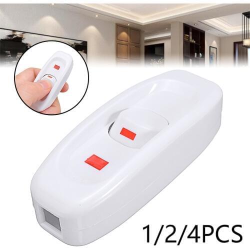 1~4PCs 240V 10A Inline ON/OFF Button Table Lamp Desk Light Cord Cable Switch New