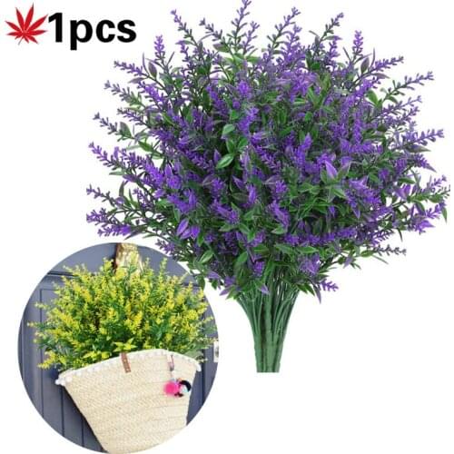 1Pcs Lavender Wedding Decorative Flower Vase for Home Decor Artificial Flowers Grain Christmas Fake Plant