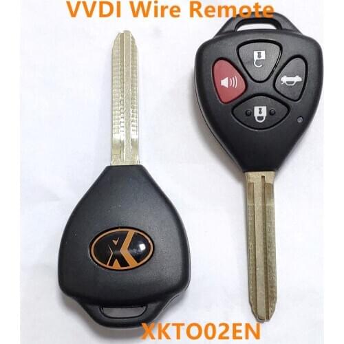 10pcs/lot Xhorse universal VVDI wire remote control XKTO02EN XKTO03EN XKTO04EN XKTO05EN no transpponder chip for Toyota VVDI2