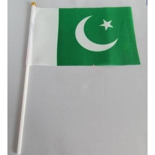 14 * 21 cm Pakistan hand signal waving flag small banner flags